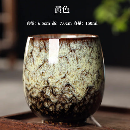 Pigmented Ceramic Teacups, Japanese Style Teaware, Tea Cup, I167, 150ml