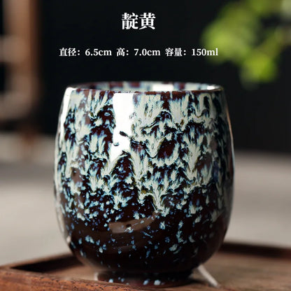 Pigmented Ceramic Teacups, Japanese Style Teaware, Tea Cup, I167, 150ml