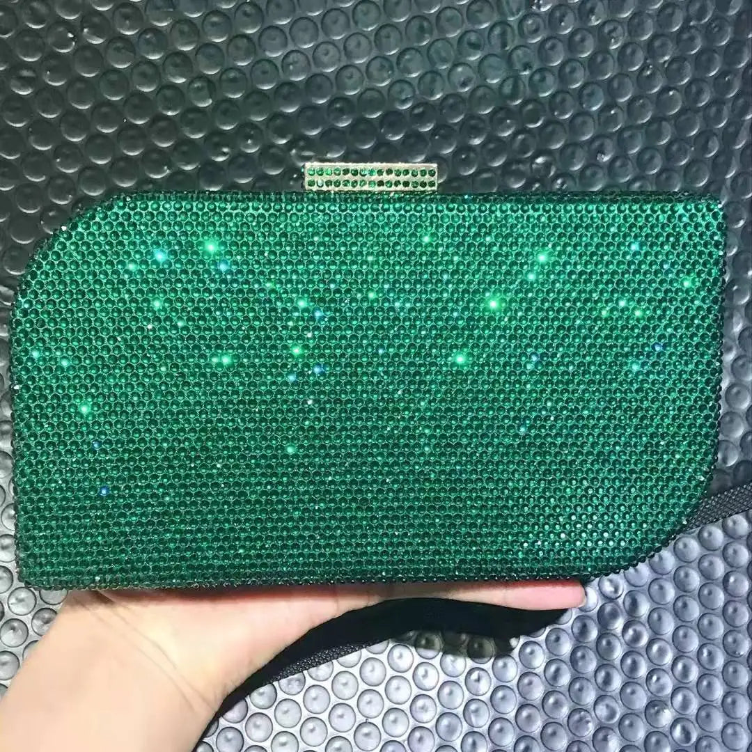 Pink Red Gold Blue Green New Arrival Handbag Diamond Stone Wedding Bridal Clutch Purse Crystal Party Dinner Banquet Evening Bags