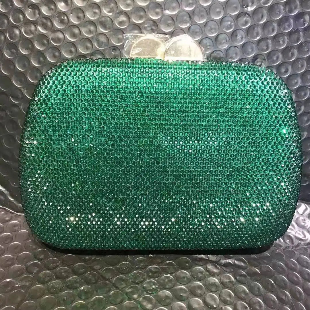 Pink Red Gold Blue Green New Arrival Handbag Diamond Stone Wedding Bridal Clutch Purse Crystal Party Dinner Banquet Evening Bags