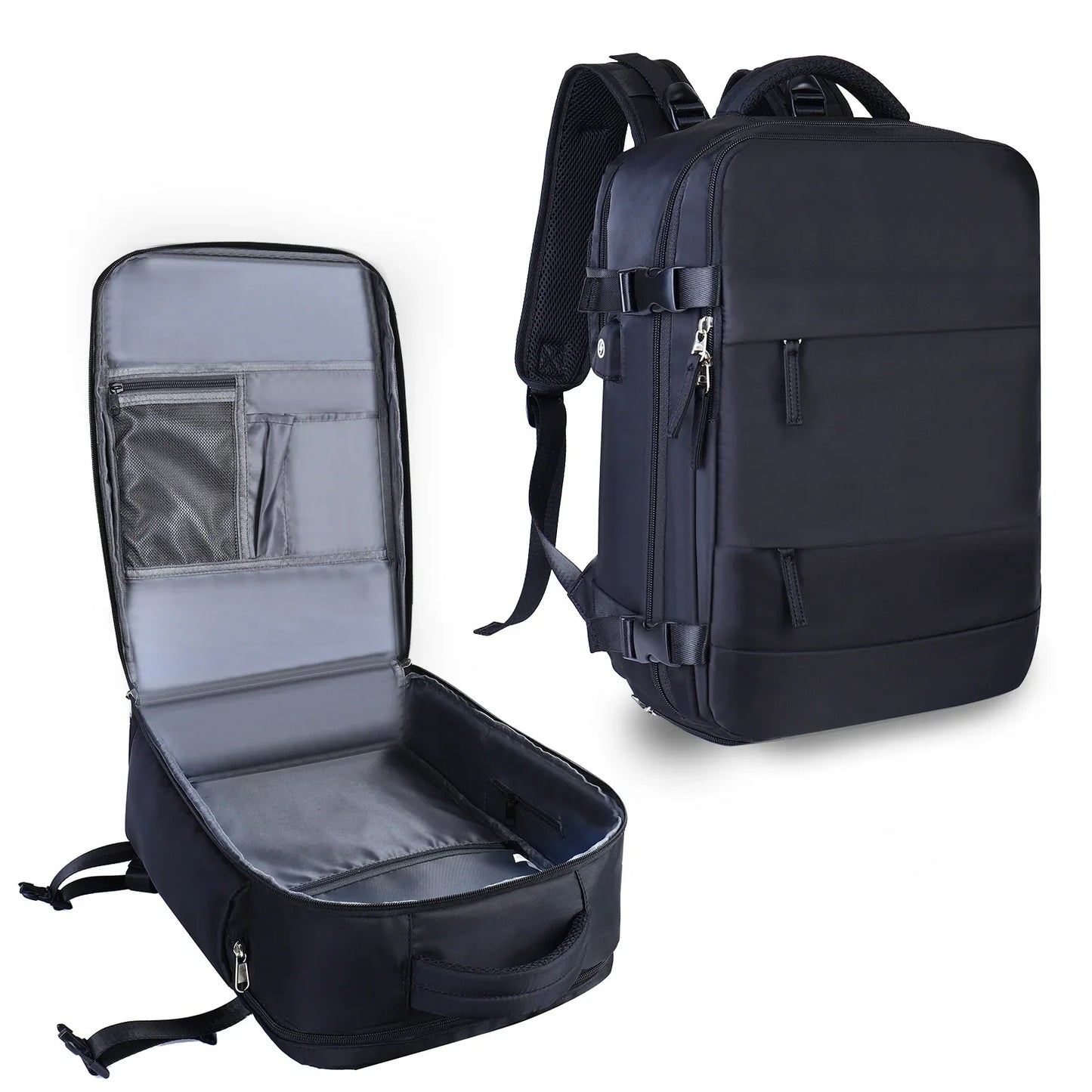Pink Travel Backpack Women Airplane Large Capacity Multi-Function Luggage Lightweight Waterproof USB Charging Bag Sports Bagpack