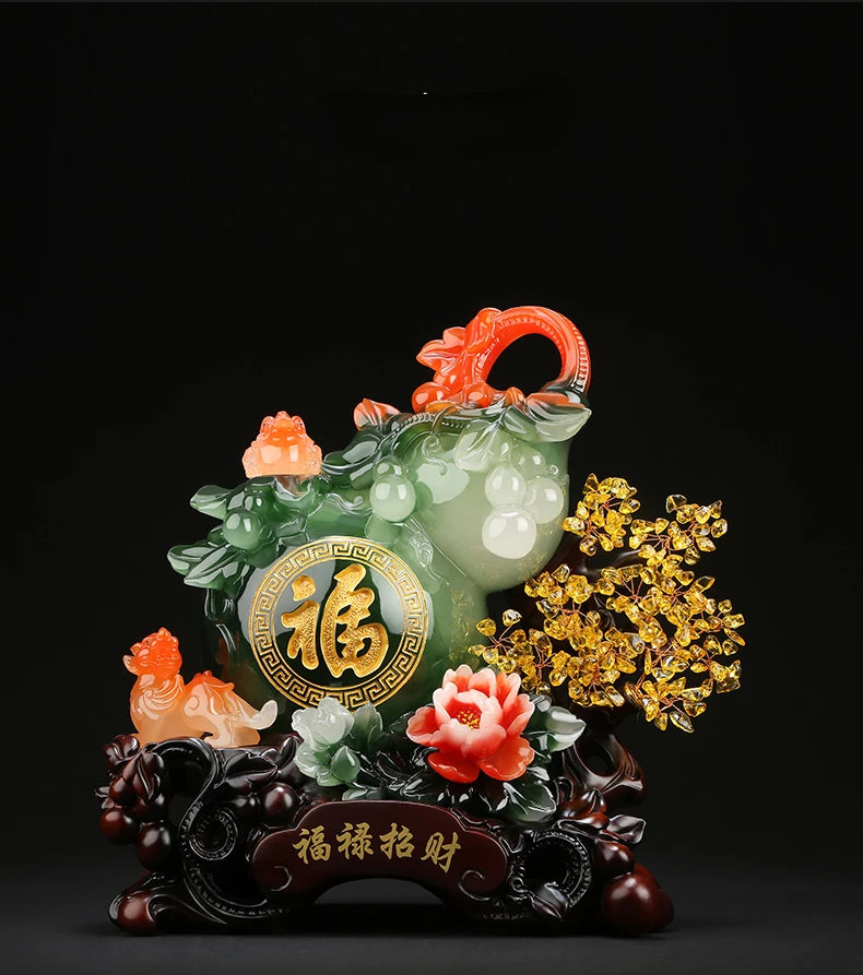Pixiu Gourd Ornaments To Attract Money Shaking Tree Crafts Office Table Living Room Wine Cabinet Decoration Business Gift
