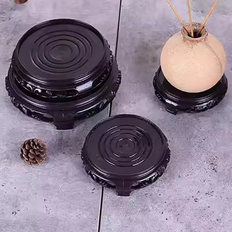 Plastic Waterproof Flower Pot Base, Tray Bracket, Round Decoration, Multi-Functional Teapot Vase, Fish Tank Base