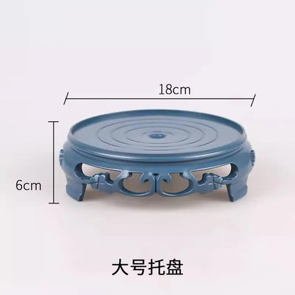 Plastic imitation wooden tray for flower pots, round and square flower pots, flower holder base, water tray, multiple colors