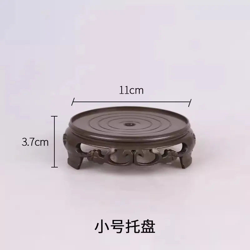 Plastic imitation wooden tray for flower pots, round and square flower pots, flower holder base, water tray, multiple colors