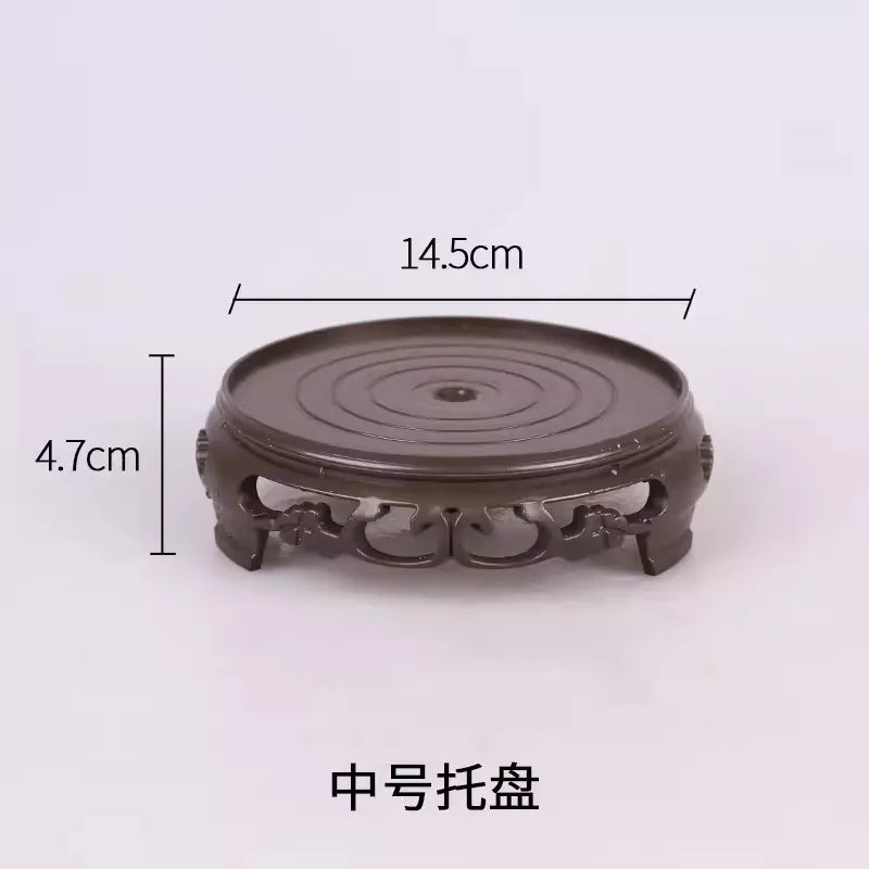 Plastic imitation wooden tray for flower pots, round and square flower pots, flower holder base, water tray, multiple colors