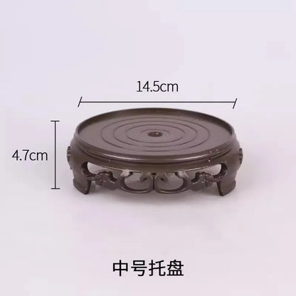 Plastic imitation wooden tray for flower pots, round and square flower pots, flower holder base, water tray, multiple colors