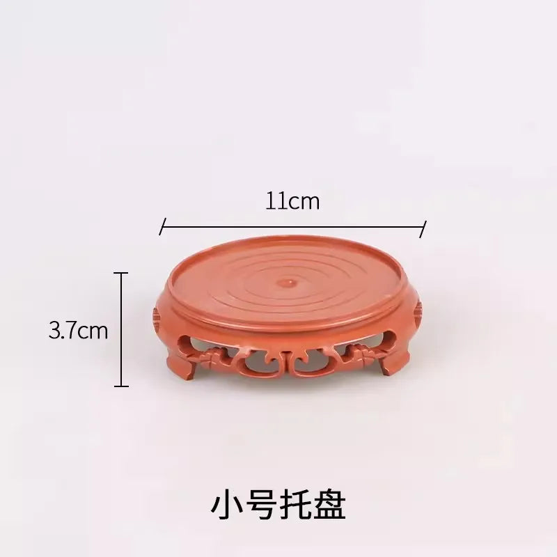 Plastic imitation wooden tray for flower pots, round and square flower pots, flower holder base, water tray, multiple colors