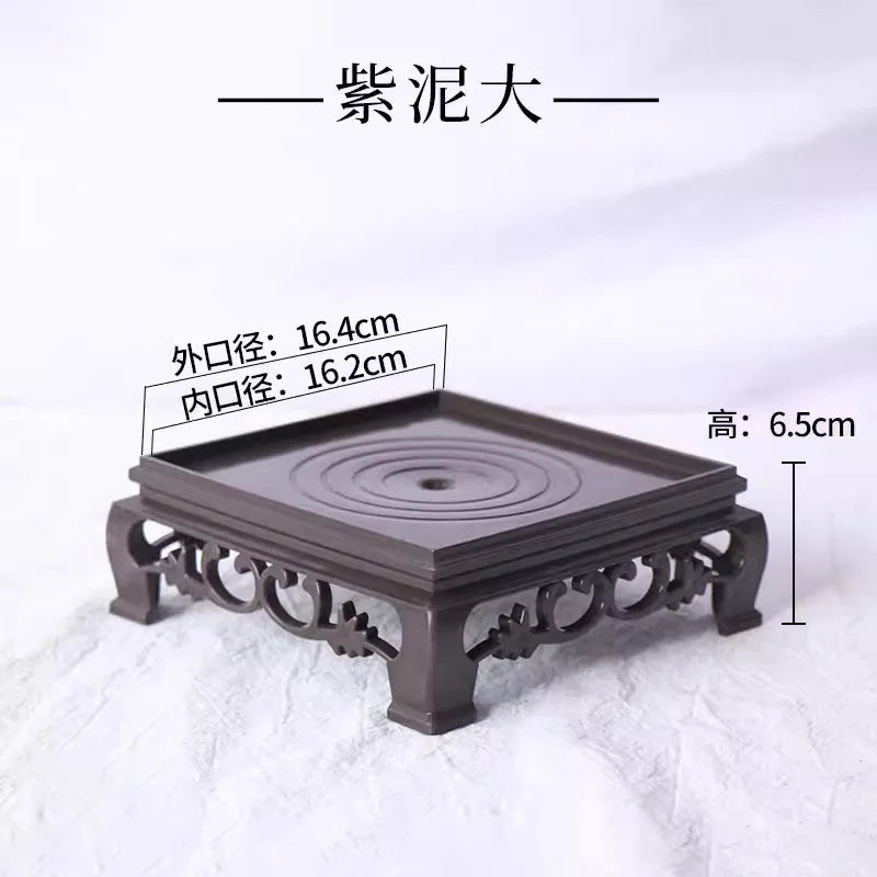 Plastic imitation wooden tray for flower pots, round and square flower pots, flower holder base, water tray, multiple colors