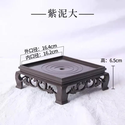 Plastic imitation wooden tray for flower pots, round and square flower pots, flower holder base, water tray, multiple colors