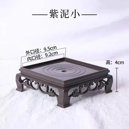 Plastic imitation wooden tray for flower pots, round and square flower pots, flower holder base, water tray, multiple colors