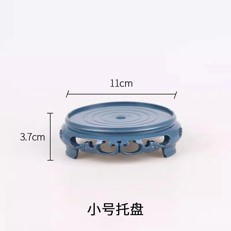 Plastic imitation wooden tray for flower pots, round and square flower pots, flower holder base, water tray, multiple colors