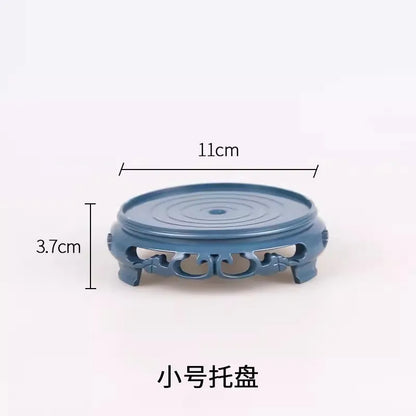 Plastic imitation wooden tray for flower pots, round and square flower pots, flower holder base, water tray, multiple colors