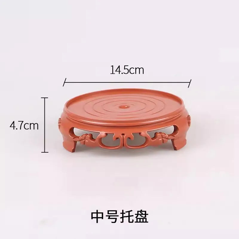 Plastic imitation wooden tray for flower pots, round and square flower pots, flower holder base, water tray, multiple colors