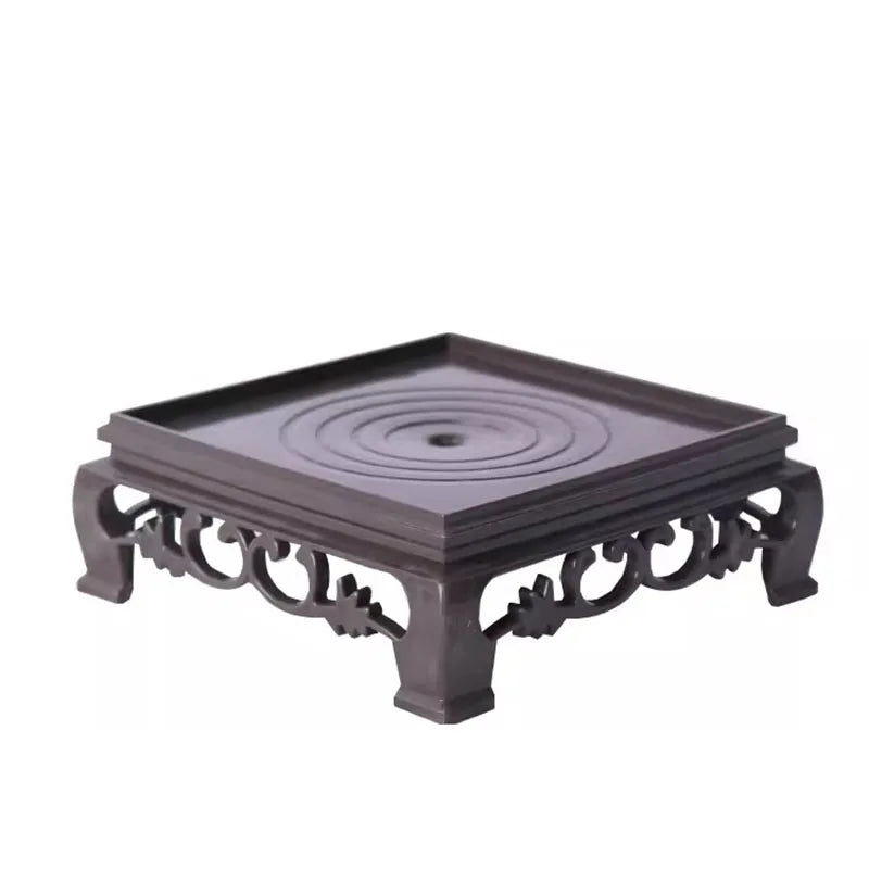 Plastic imitation wooden tray for flower pots, round and square flower pots, flower holder base, water tray, multiple colors