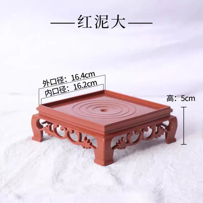 Plastic imitation wooden tray for flower pots, round and square flower pots, flower holder base, water tray, multiple colors