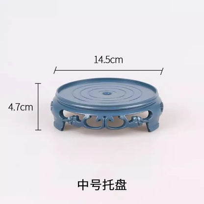 Plastic imitation wooden tray for flower pots, round and square flower pots, flower holder base, water tray, multiple colors