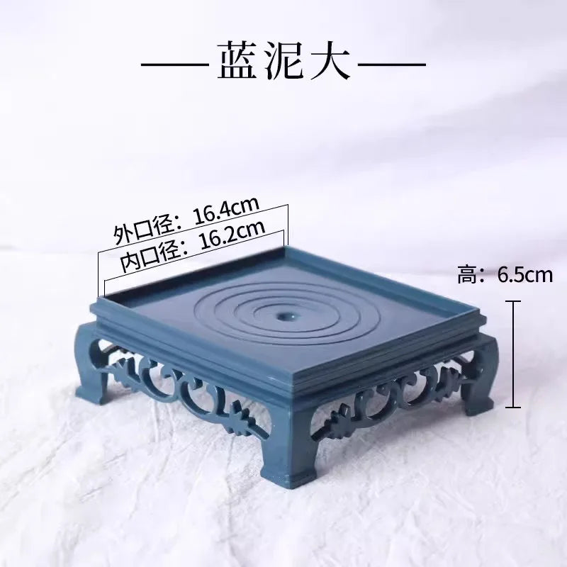 Plastic imitation wooden tray for flower pots, round and square flower pots, flower holder base, water tray, multiple colors