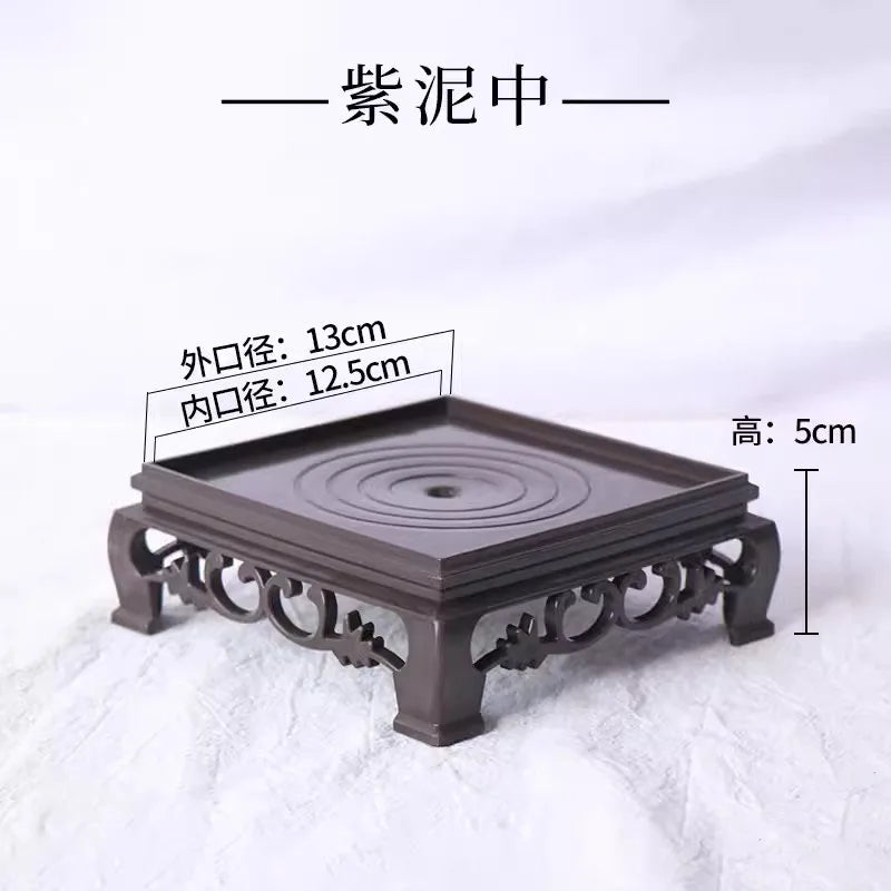 Plastic imitation wooden tray for flower pots, round and square flower pots, flower holder base, water tray, multiple colors