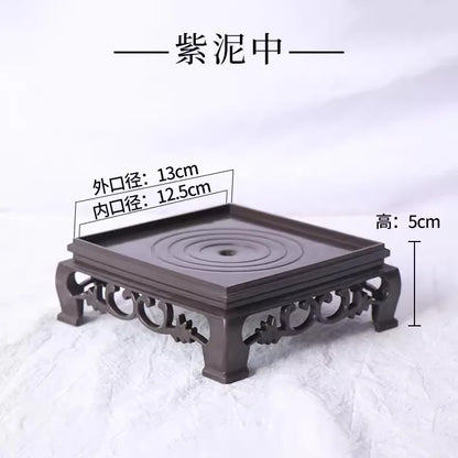 Plastic imitation wooden tray for flower pots, round and square flower pots, flower holder base, water tray, multiple colors