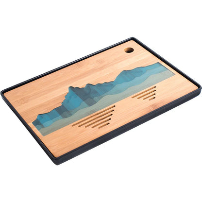Plastics and Bamboo Tea Trays Tea Table Handmade Serving Tray Kung Fu Tea Accessories