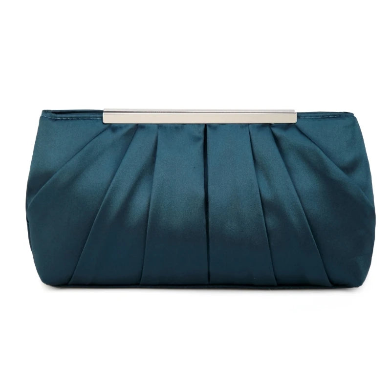 Pleated Handbag for Women Girl Crossbody Bags with Chain Fashion Evening Bag