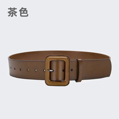 Plus-size Wide Leather Designer Fashion Waistband Multicolor Belt for Women