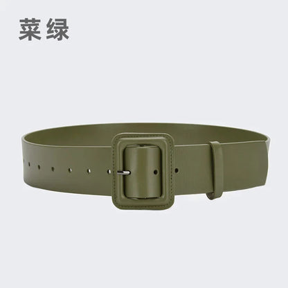 Plus-size Wide Leather Designer Fashion Waistband Multicolor Belt for Women