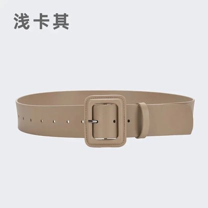Plus-size Wide Leather Designer Fashion Waistband Multicolor Belt for Women