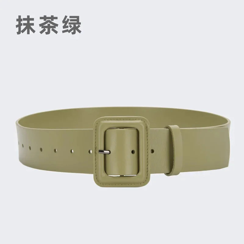 Plus-size Wide Leather Designer Fashion Waistband Multicolor Belt for Women