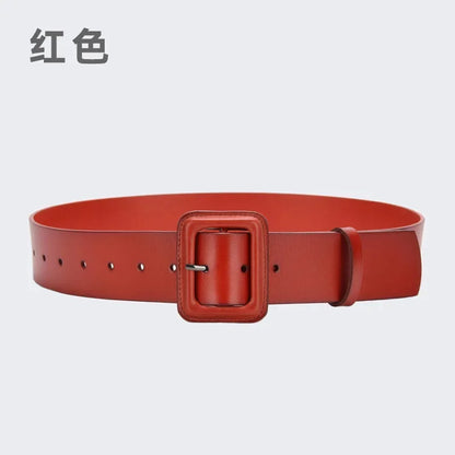 Plus-size Wide Leather Designer Fashion Waistband Multicolor Belt for Women