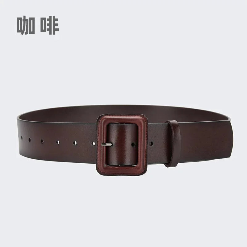 Plus-size Wide Leather Designer Fashion Waistband Multicolor Belt for Women