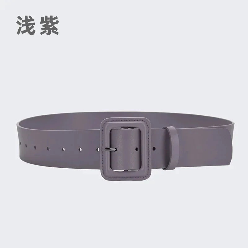 Plus-size Wide Leather Designer Fashion Waistband Multicolor Belt for Women