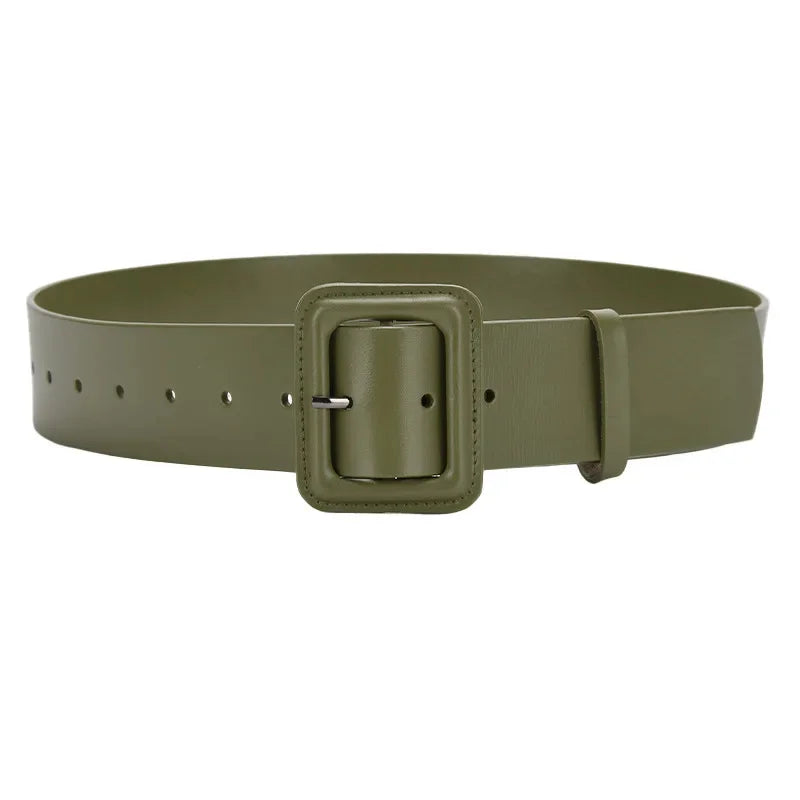 Plus-size Wide Leather Designer Fashion Waistband Multicolor Belt for Women