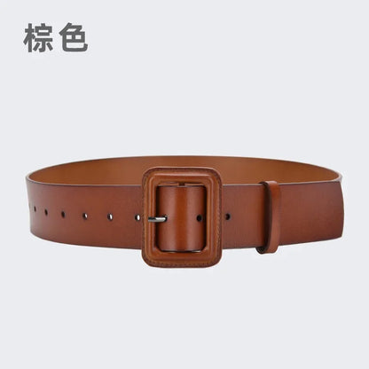 Plus-size Wide Leather Designer Fashion Waistband Multicolor Belt for Women