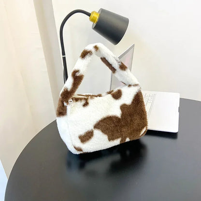 Plush Flower Plush Bag New Niche Handbag Shoulder Bag for Women  Purses and Handbags Luxury Designer Hand Bags