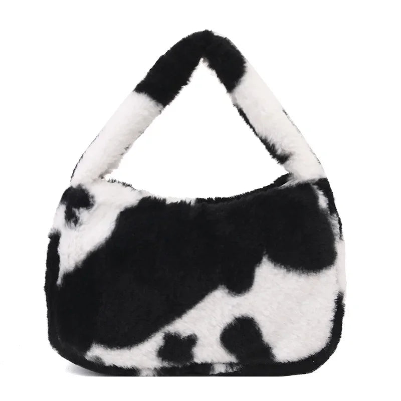 Plush Flower Plush Bag New Niche Handbag Shoulder Bag for Women  Purses and Handbags Luxury Designer Hand Bags