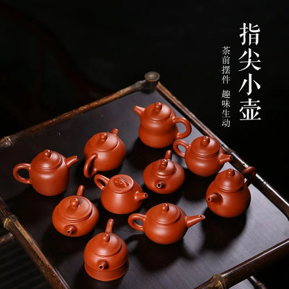 [Pocket] Mini Fingertip Pot Small Yixing Clay Teapot Yixing Play Pot Small Capacity Inverted Teapot Tea Ornaments Tea Table Deco