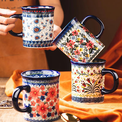 Polish Ceramic Coffee Cup Household Office Teapot Teacup Cup And Saucer Set Water Milk Tea Mug Afternoon Tea Drinkware With Tray