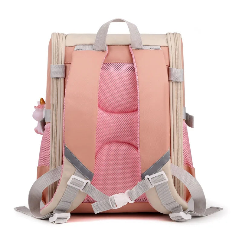 Pony Pendant Children Orthopedic School Bag For Teenage Girls Big Space School Backpack Cute Waterproof Kids Schoolbag Bookbag
