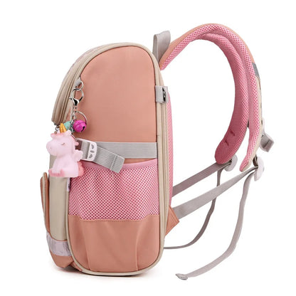 Pony Pendant Children Orthopedic School Bag For Teenage Girls Big Space School Backpack Cute Waterproof Kids Schoolbag Bookbag