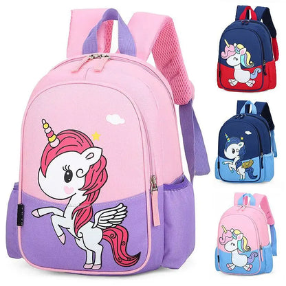 Popular Cartton Unicorn Kids School Backpacks for 2-6 years Kindergarten Toddler Best Nylon Children School Bags for Girls Boys