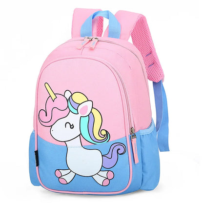 Popular Cartton Unicorn Kids School Backpacks for 2-6 years Kindergarten Toddler Best Nylon Children School Bags for Girls Boys