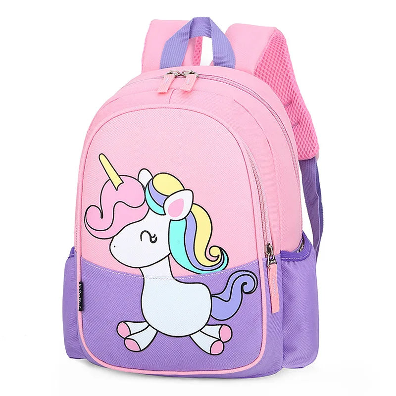 Popular Cartton Unicorn Kids School Backpacks for 2-6 years Kindergarten Toddler Best Nylon Children School Bags for Girls Boys