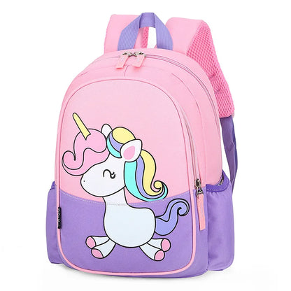 Popular Cartton Unicorn Kids School Backpacks for 2-6 years Kindergarten Toddler Best Nylon Children School Bags for Girls Boys