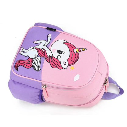 Popular Cartton Unicorn Kids School Backpacks for 2-6 years Kindergarten Toddler Best Nylon Children School Bags for Girls Boys