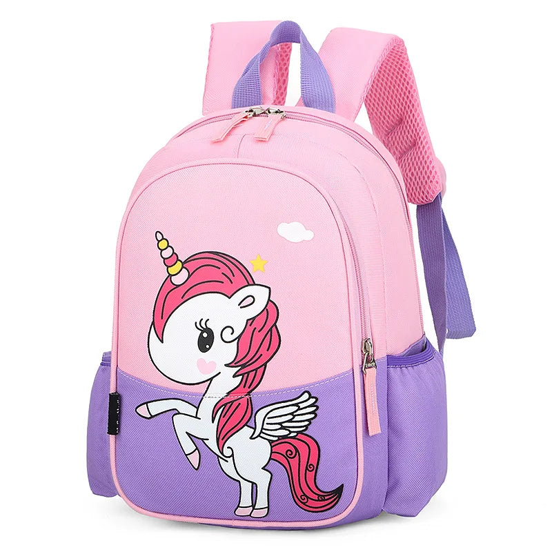 Popular Cartton Unicorn Kids School Backpacks for 2-6 years Kindergarten Toddler Best Nylon Children School Bags for Girls Boys