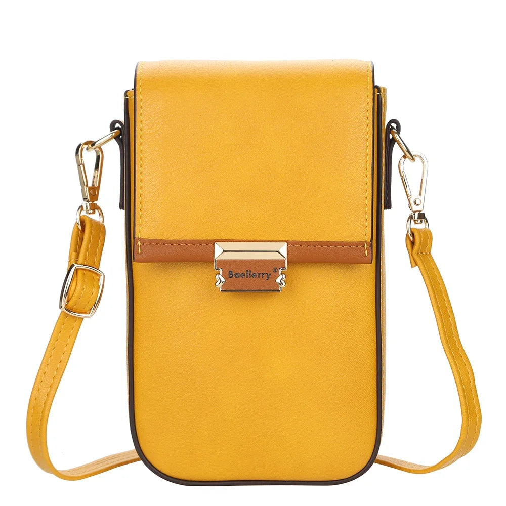 Popular New Women's Shoulder Bags Large Capacity Multiple Card Slots Leather Crossbody Bag for Lady Mini Women Phone Bag