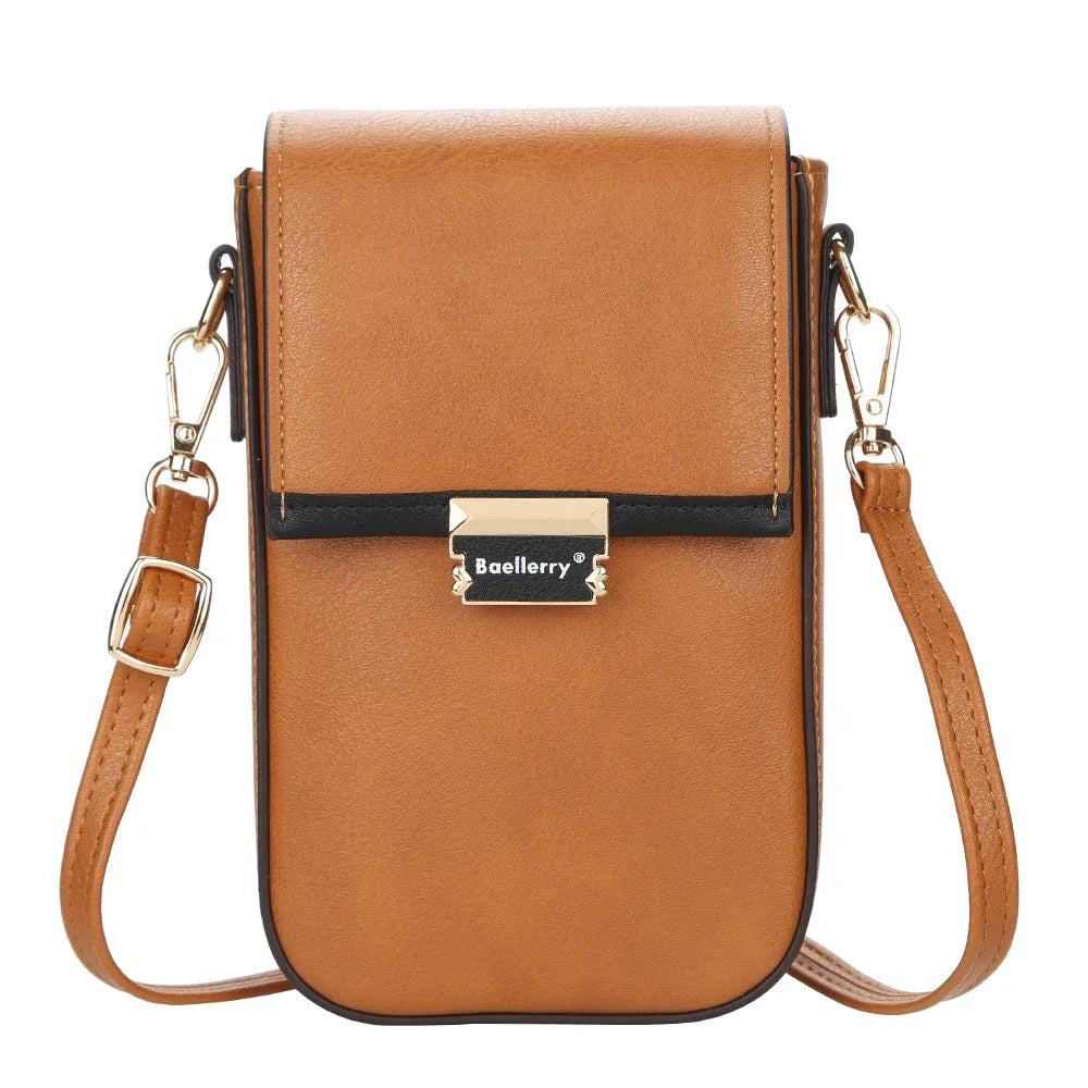 Popular New Women's Shoulder Bags Large Capacity Multiple Card Slots Leather Crossbody Bag for Lady Mini Women Phone Bag