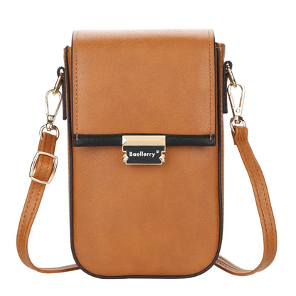 Popular New Women's Shoulder Bags Large Capacity Multiple Card Slots Leather Crossbody Bag for Lady Mini Women Phone Bag